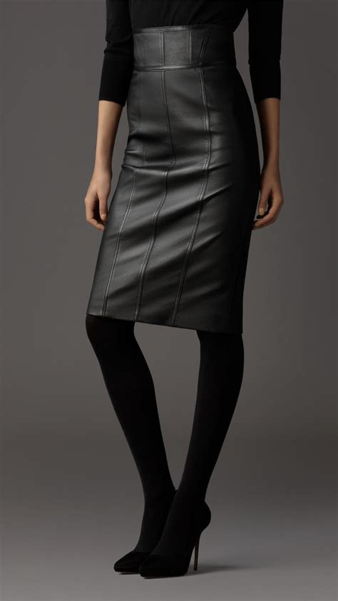 leather pencil skirt burberry|Designer Skirts .